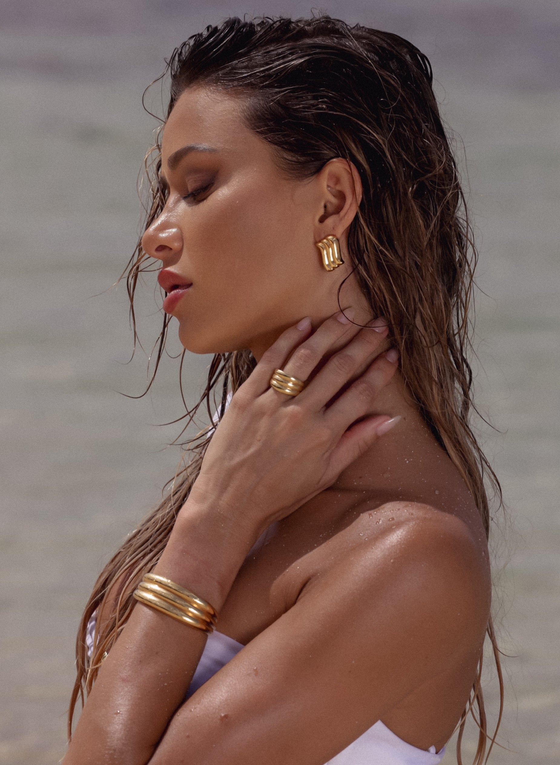 Triple Contour Earrings – PRADO Jewels